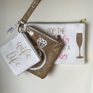 Bachelorette wristlets, bride to be clutch